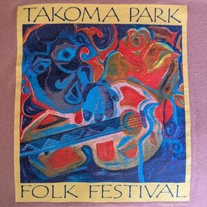 Folk Festival Vintage Tee Jess Feury c. 2004 Anvil XL